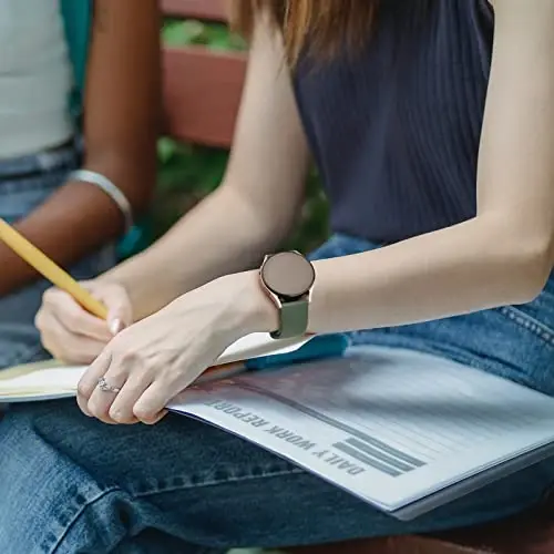 Amzpas Garmin Venu Sq/Venu Sq 2 uchun tez bo'shatiladigan soat tasmalar - Yumshoq silikon sport tasmachasi, 20 mm - 6