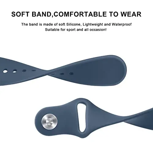 Amzpas Quick Release Watch Bands for Garmin Venu Sq/Venu Sq 2 - Soft Silicone Sport Strap, 20mm - 3