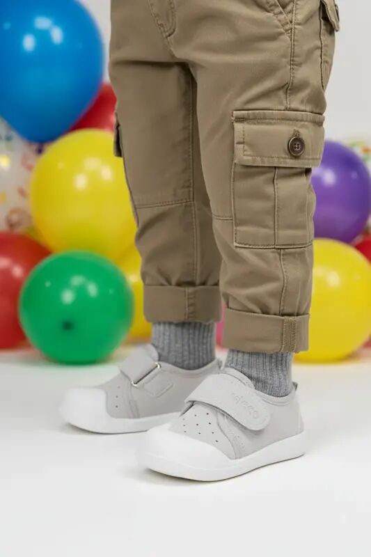 AN-7554 İlkadım Baby Kids Daily Summer Shoes - Grey-1023 - VICCO