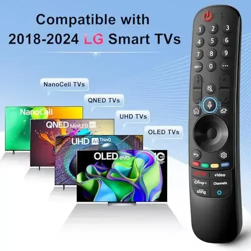 AN-MR24gn-Magic-for-LG-Smart-TV-Voice-Remote-Control-Replacement Universal Compatible with LG OLED Webos Thinq Nano Cell Service TVs for AKB75855501 MR23gn MR22gn MR21ga MR20ga - 3