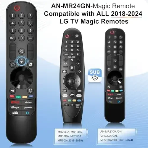 AN-MR24gn-Magic-for-LG-Smart-TV-Voice-Remote-Control-Replacement Universal Compatible with LG OLED Webos Thinq Nano Cell Service TVs for AKB75855501 MR23gn MR22gn MR21ga MR20ga - 2