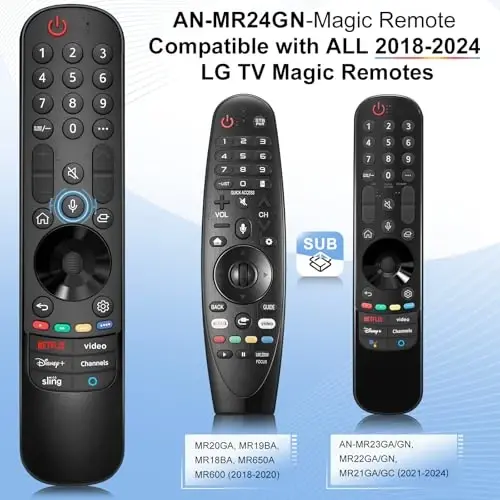 AN-MR24gn-Magic-for-LG-Smart-TV-Voice-Remote-Control-Replacement Universal Compatible with LG OLED Webos Thinq Nano Cell Service TVs for AKB75855501 MR23gn MR22gn MR21ga MR20ga - 2