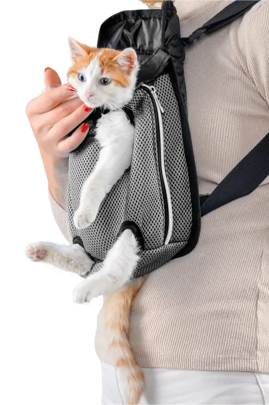 Ana Kucağı Kedi Ve Köpek Taşıma Çantası Kanguru Kedi Ve Köpek Taşıma Çantası - gri - 1