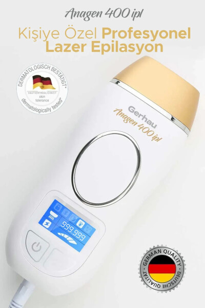 Anagen 400 IPL Laser Hair Removal V2 - 25 Joules Power - 4.5cm2 Light - Interchangeable Head - 1 Million Shots - 1