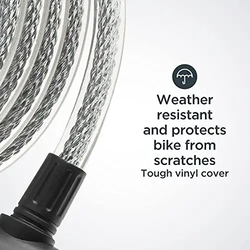 Schwinn Bike Lock with Keys, 3, 4, 5 or 6 ft x 8, 10, 12 or 15 mm, Black, Cable or Chain, Anti Theft Protection, Bike Lock Cable for Security - 4