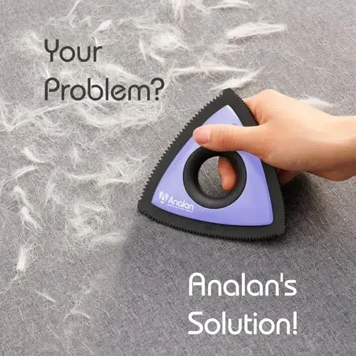 Analan Mini Pet Soch Tozalagichi Avtomobil Detallari uchun, Gilam It Soch Tozalagichi Avtomobil Ichki Qismi uchun, Uchburchak It Soch Tozalagichi Avto Detallari, Divan, Mebel, Tola, Gilam (Binafsha) - ANALAN (1)