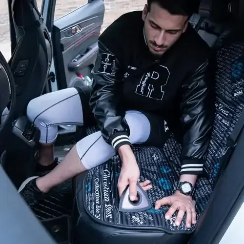 Analan Mini Pet Soch Tozalagichi Avtomobil Detallari uchun, Gilam It Soch Tozalagichi Avtomobil Ichki Qismi uchun, Uchburchak It Soch Tozalagichi Avto Detallari, Divan, Mebel, Tola, Gilam (Binafsha) - 6