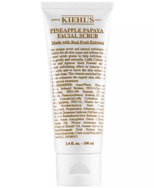 Ananas Papaya Yüz Peelingi, 3,4-oz. Renksiz - 1