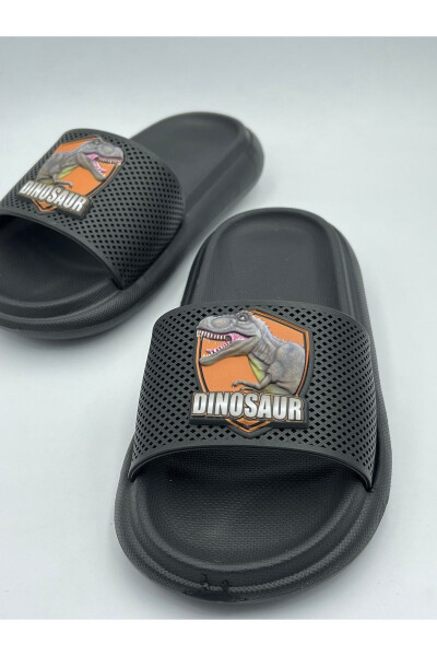 Anatomic Base Non-Slip Base Pool Sea Home Street Children Slippers (Dinosaur Patterned) - 45