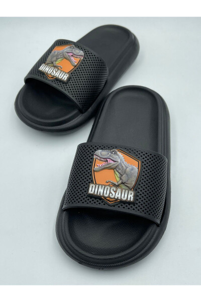 Anatomic Base Non-Slip Base Pool Sea Home Street Children Slippers (Dinosaur Patterned) - 48