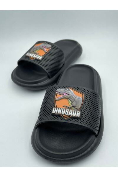 Anatomic Base Non-Slip Base Pool Sea Home Street Children Slippers (Dinosaur Patterned) - GEZER (1)