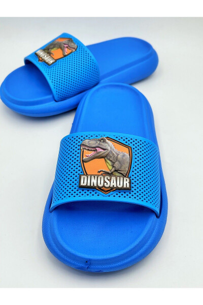 Anatomical Base Non-Slip Base Pool Sea Home Street Children Slippers (Dinosaur Patterned) - 43