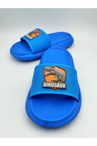 Anatomical Base Non-Slip Base Pool Sea Home Street Children Slippers (Dinosaur Patterned) - 14