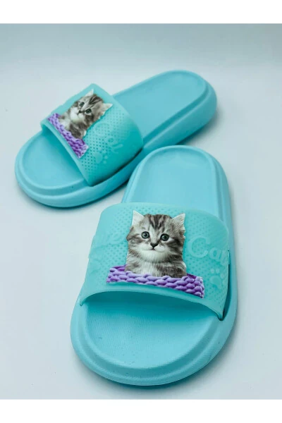 ANATOMİK TABAN KAYDIRMAZ TABAN HAVUZ DENİZ EV SOKAK ÇOCUK TERLİK-SU YEŞİLİ - Modazone