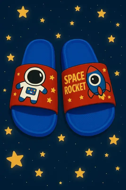 Anatomik taglik, sirpanmaydigan taglik, basseyn, dengiz, uy, ko'cha bolalar shippagi (ASTRONAVT RASMI) -AstronavtRasmiTo'q ko'k - 2