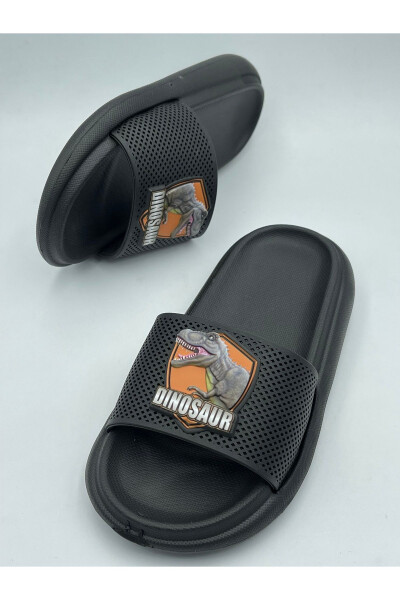 Anatomik Taglik Sirpanmaydigan Taglik Havuz Dengiz Uy Sokak Bolalar Slippers (Dinozavri Naqshli) - GEZER