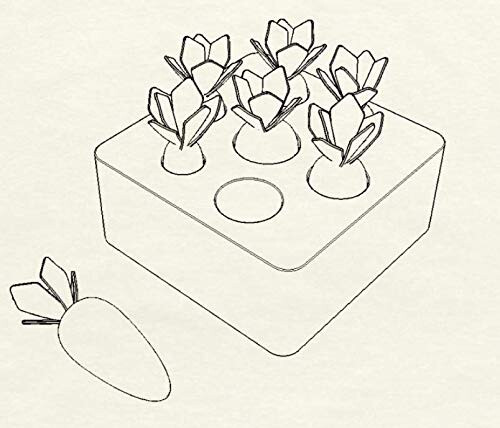 Ancaixin Montessori Toys for Babies 6-12 Months, Wooden Toys for 1 Year Old Boys and Girls, Educational Carrot Harvest Toy for Toddlers, Shape Sorting Matching Puzzle, Developmental Birthday Gifts - 20