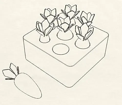 Ancaixin Montessori Toys for Babies 6-12 Months, Wooden Toys for 1 Year Old Boys and Girls, Educational Carrot Harvest Toy for Toddlers, Shape Sorting Matching Puzzle, Developmental Birthday Gifts - 32