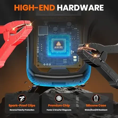 ANCEL AD410 PRO OBD2 Scanner and Battery Tester,2-in-1 Car Diagnostic Tool,Check Engine Light,EVAP Test,Live Data,6V/12V Battery Analyzer with Cranking & Charging System Test for Car Motorcycle - 2