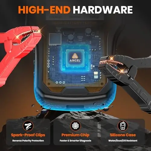 ANCEL AD410 PRO OBD2 Scanner and Battery Tester,2-in-1 Car Diagnostic Tool,Check Engine Light,EVAP Test,Live Data,6V/12V Battery Analyzer with Cranking & Charging System Test for Car Motorcycle - 2