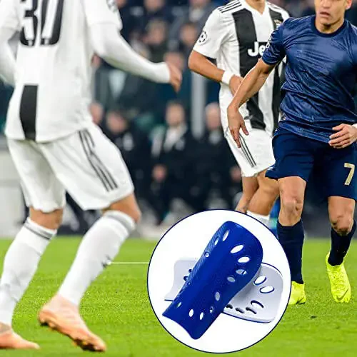 ANCIRS 2 Pair Soccer Shin Guards for Youth, Breathable Shin Guard Sleeves for Football Games, Protective EVA Cushion for Youth Men & Women - 6