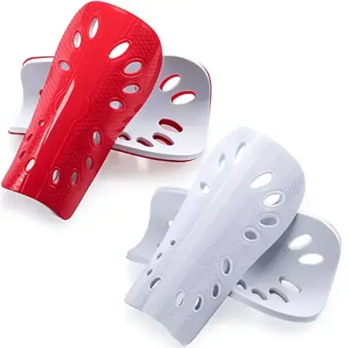 ANCIRS 2 Pair Soccer Shin Guards for Youth, Breathable Shin Guard Sleeves for Football Games, Protective EVA Cushion for Youth Men & Women - ANCIRS