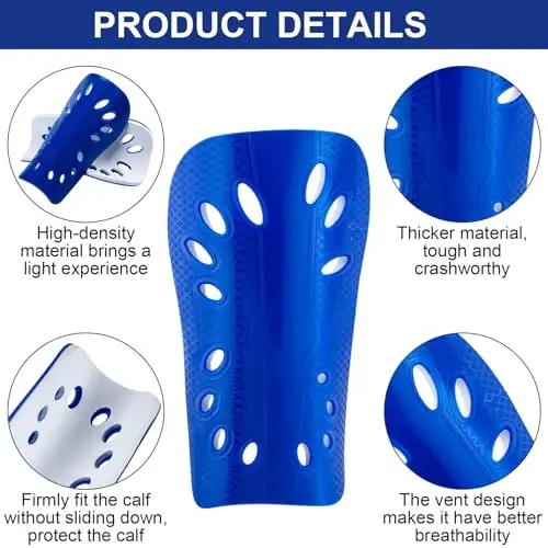 ANCIRS 2 Pair Soccer Shin Guards for Youth, Breathable Shin Guard Sleeves for Football Games, Protective EVA Cushion for Youth Men & Women - 3