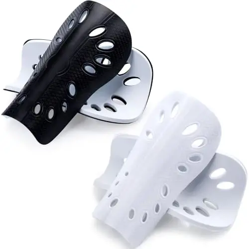 ANCIRS 2 Pair Soccer Shin Guards for Youth, Breathable Shin Guard Sleeves for Football Games, Protective EVA Cushion for Youth Men & Women 