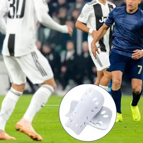 ANCIRS 2 Pair Soccer Shin Guards for Youth, Breathable Shin Guard Sleeves for Football Games, Protective EVA Cushion for Youth Men & Women - 5