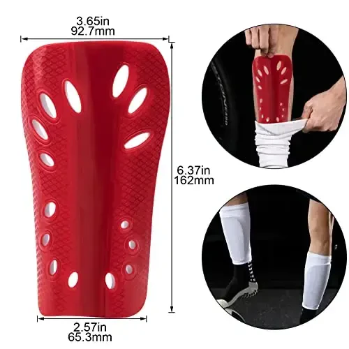ANCIRS 2 Pair Soccer Shin Guards for Youth, Breathable Shin Guard Sleeves for Football Games, Protective EVA Cushion for Youth Men & Women - ANCIRS (1)