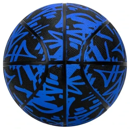 AND1 Chaos kauchuk basketbol toʻpi: Rasmiy 7-oʻlcham (29,5 dyuym) kauchuk basketbol toʻpi - Chuqur kanal konstruktsiyasi Streetball, Ichki va tashqi makon uchun moʻljallangan - Modazone (1)