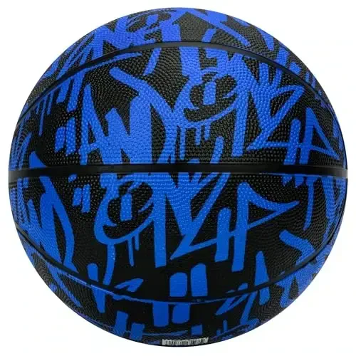 AND1 Chaos Rubber Basketball: Official Regulation Size 7 (29.5 inches) Rubber Basketball - Deep Channel Construction Streetball, Made for Indoor Outdoor - 1