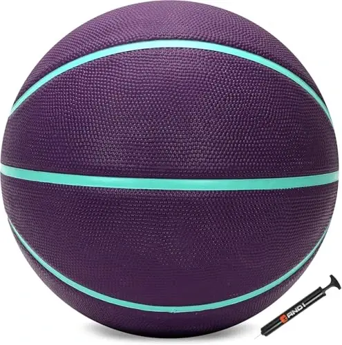 AND1 Fantom rezina basketbol toʻpi: Rasmiy qoida oʻlchami 7 (29,5 dyuym) Streetball - Chuqur kanal konstruktsiyasi, ichki va tashqi makon uchun moʻljallangan - 2