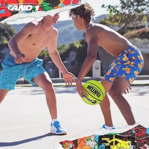 AND1 Fantom rezina basketboli: rasmiy qoida o'lchami 7 (29,5 dyuym) Streetball - Chuqur kanal konstruksiyasi, ichki va tashqi makon uchun mo'ljallangan - 4