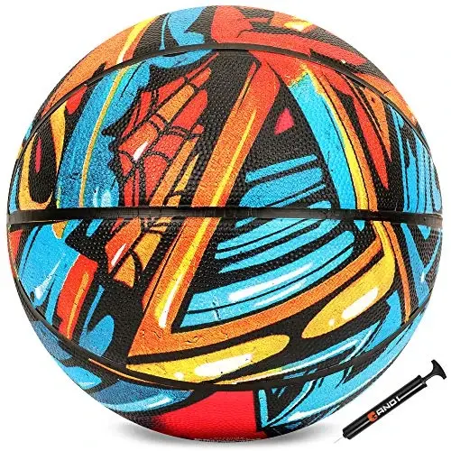 AND1 Chaos Basketball: Official Regulation Size 7 (29.5 inches) Rubber - Deep Channel Construction Streetball, Made for Indoor Outdoor Basketball Games - AND1 (1)
