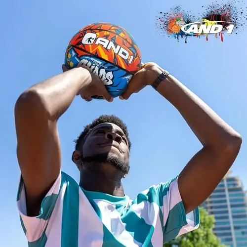 AND1 Rubber Basketball, Official Regulation Size 7(29.5