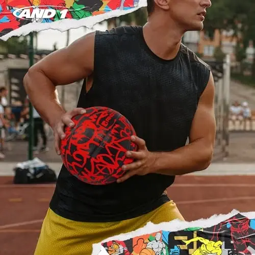 AND1 Rubber Basketball, Official Regulation Size 7(29.5