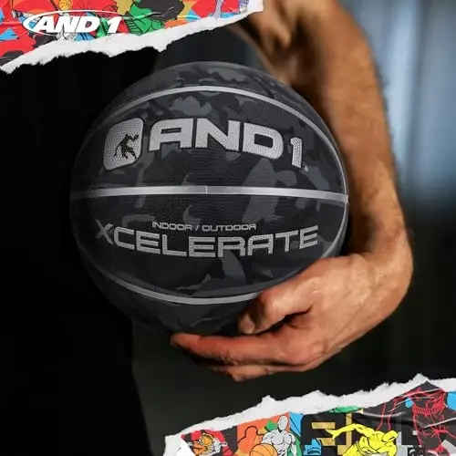 AND1 Rubber Basketball, Official Regulation Size 7(29.5