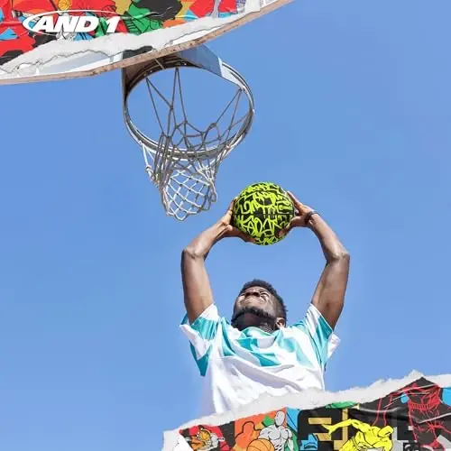 AND1 Rubber Basketball, Official Regulation Size 7(29.5