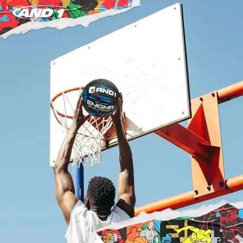 AND1 Rubber Basketball, Official Regulation Size 7(29.5