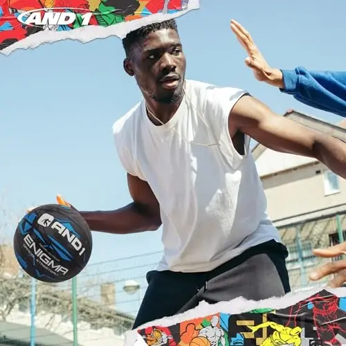 AND1 Rubber Basketball, Official Regulation Size 7(29.5