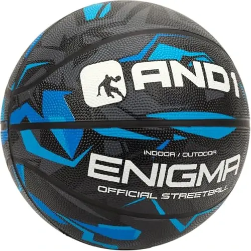 AND1 Rubber Basketball, Official Regulation Size 7(29.5