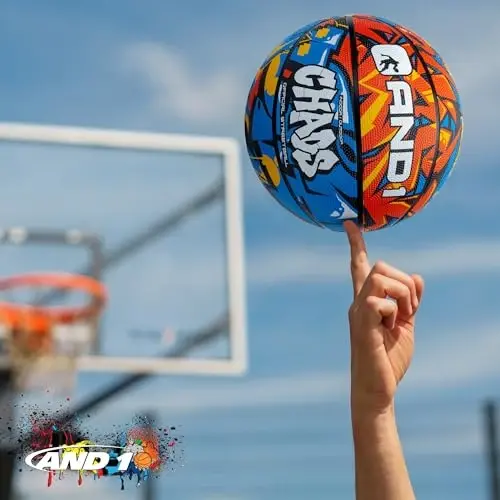 AND1 Rubber Basketball, Official Regulation Size 7(29.5