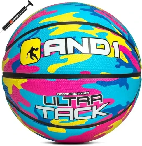 AND1 Rubber Basketball, Official Regulation Size 7(29.5