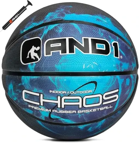 AND1 Rubber Basketball, Official Regulation Size 7(29.5