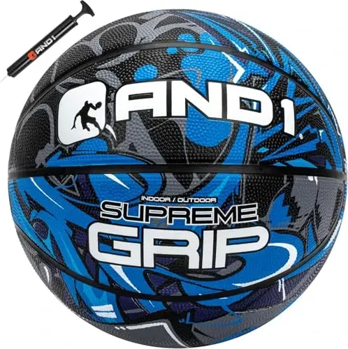 AND1 Rubber Basketball, Official Regulation Size 7(29.5