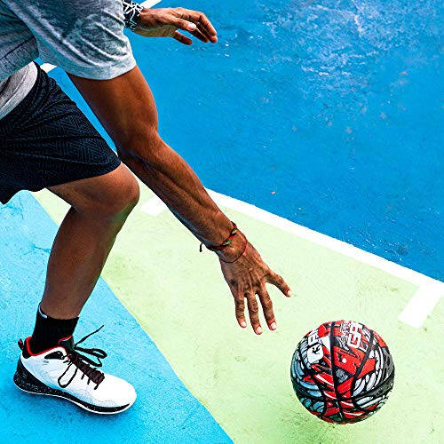 AND1 Supreme Grip Basketball: Official Regulation Size 7 (29.5 inches) Rubber Basketball - Deep Channel Construction Streetball, Made for Indoor Outdoor Basketball Games - 5