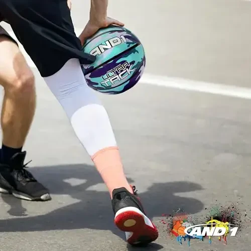 AND1 Ultra Grip Basketball: Official Regulation Size 7 (29.5 inches) Rubber- Deep Channel Construction Streetball, Made for Indoor Outdoor Basketball Games - 4