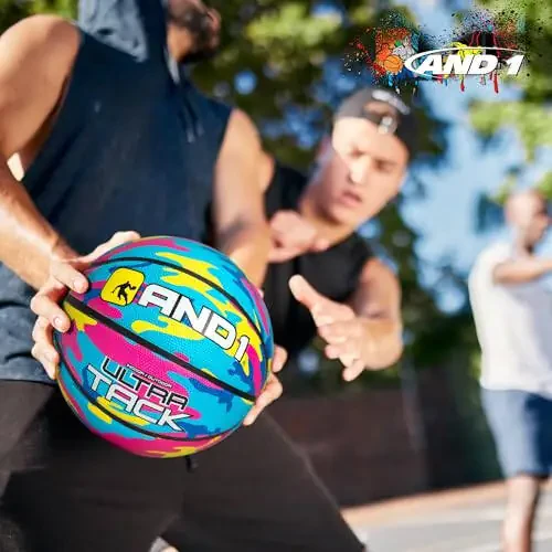 AND1 Ultra Grip Basketball: Official Regulation Size 7 (29.5 inches) Rubber- Deep Channel Construction Streetball, Made for Indoor Outdoor Basketball Games - 5