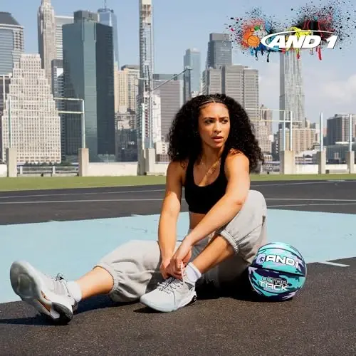 AND1 Ultra Grip Basketball: Official Regulation Size 7 (29.5 inches) Rubber- Deep Channel Construction Streetball, Made for Indoor Outdoor Basketball Games - 5